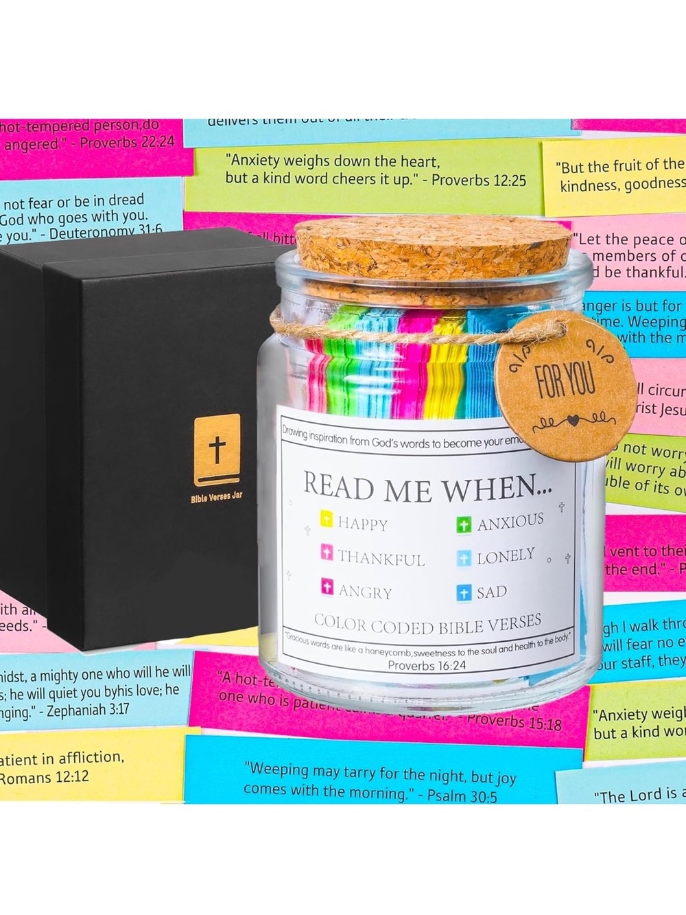 Bible Verses Jar Read Me When Emotions Christian Scriptures